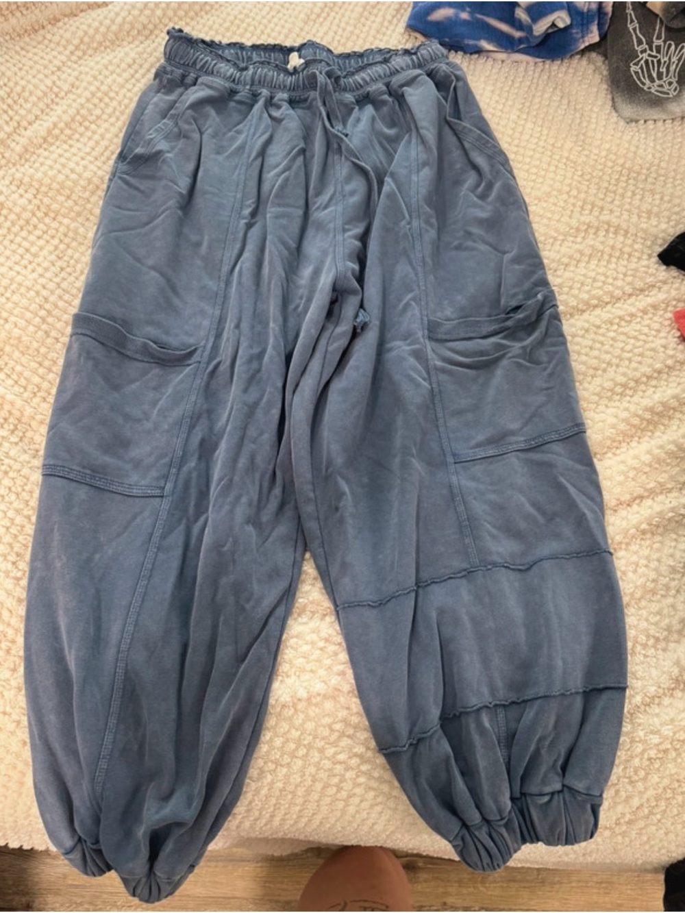 Oli & Hali Dusty Blue Drawstring Jogger Sweatpants